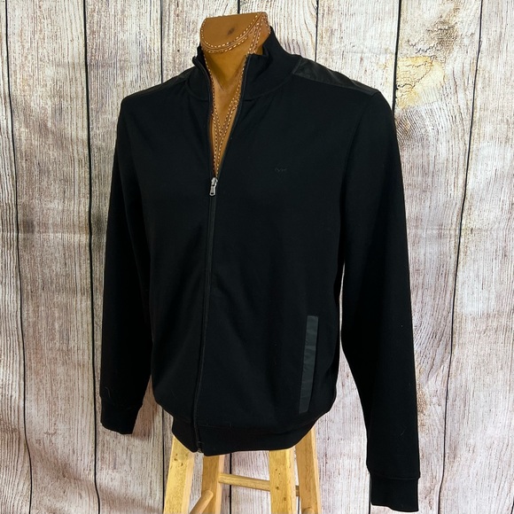 Michael Kors Other - Michael Kors Mens Long Sleeve Black Full Zip Long Sleeve with Matt Shoulders